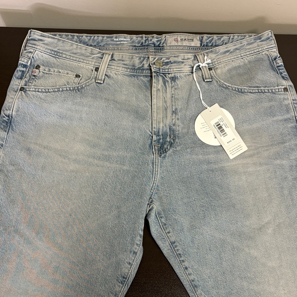 AG Adriano Goldschmied Light Wash Straight Jeans